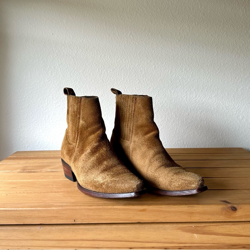 Tecovas piper sienna suede brown boots